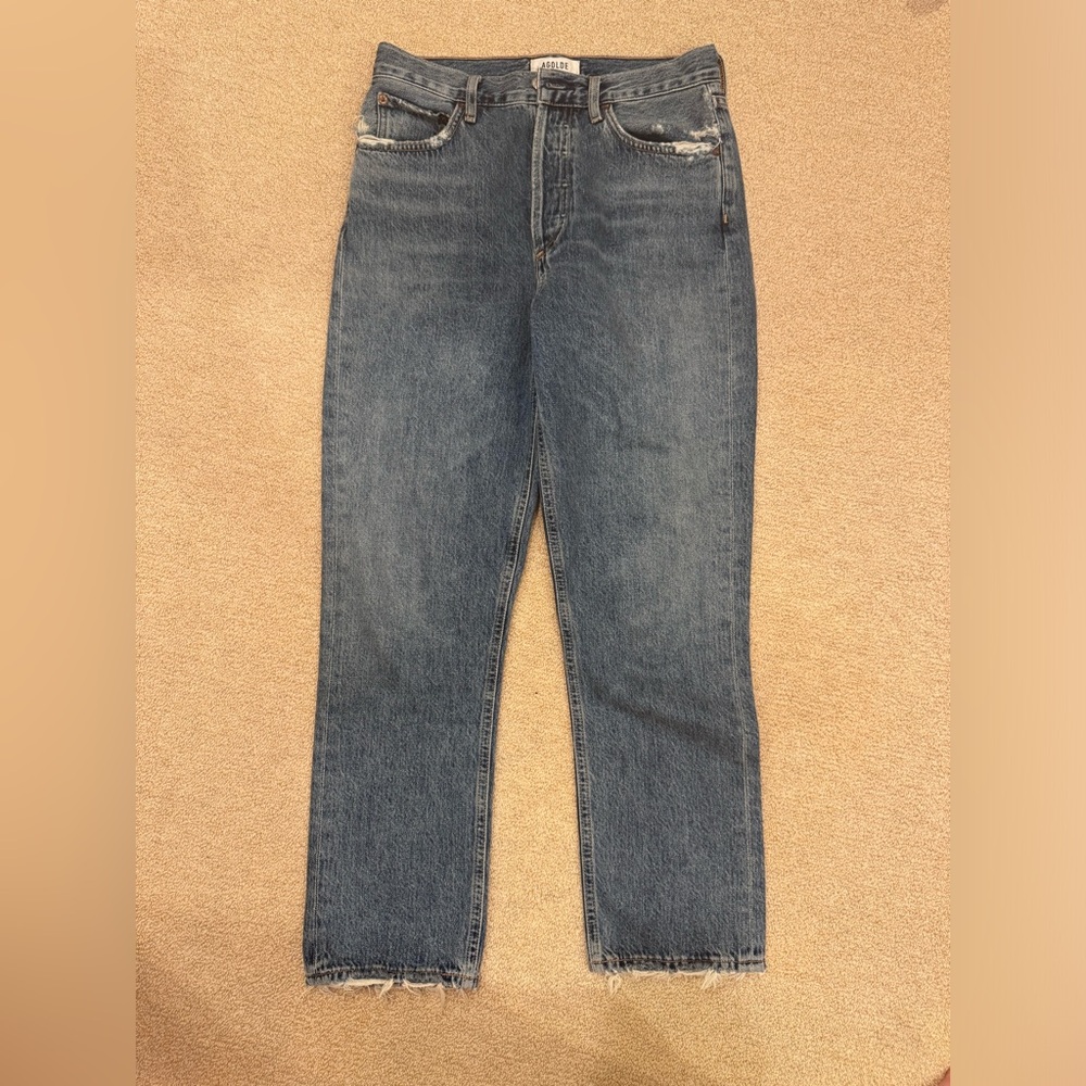 Agolde straight blue jeans